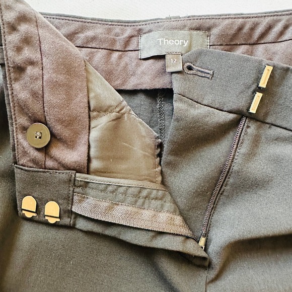 Theory Trouser Dress Pants Womens 12 Black Career Business Casual Office Wear - Picture 3 of 6